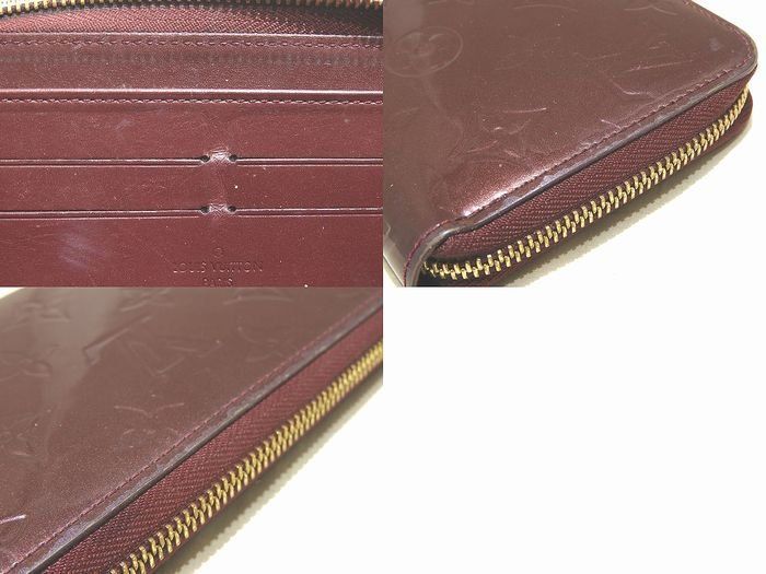 Louis Vuitton Long Wallet Zippy Wallet M91536 Vernis Rouge For Vist Ladies