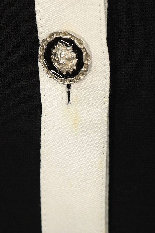 Chanel P64632v21533 Lion Button Collarless Blouson Women 44