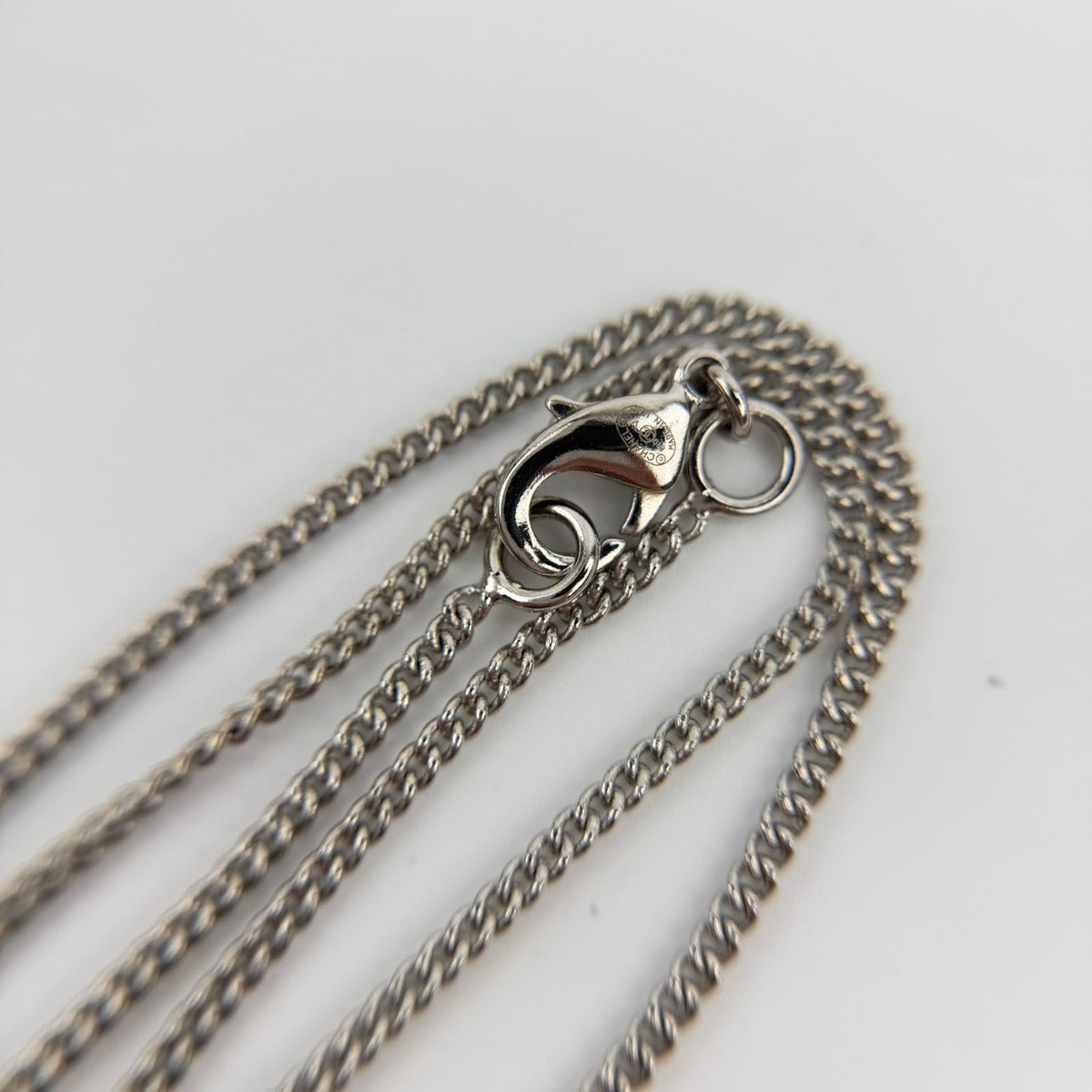 Chanel CC Logo Necklace Silver Vintage — view 7