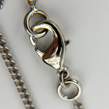 Chanel CC Logo Necklace Silver Vintage — view 10