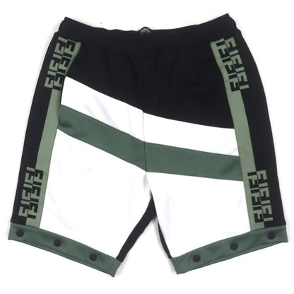  Fendi Fab557 FF Logo 2WAY Jersey Track Pants Green Black White S Made In