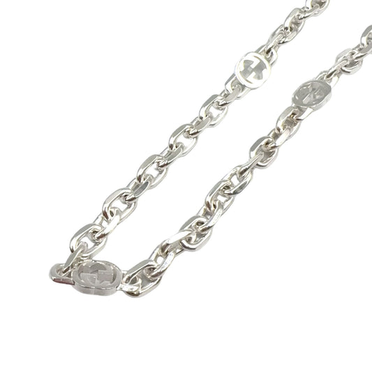 Gucci Interlocking Silver Necklace