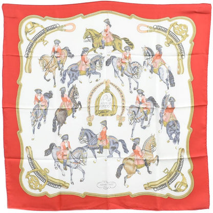 Authentic Hermes Scarf Carré 90 Reprise Riding Landscape Scarf Shawl Bandana
