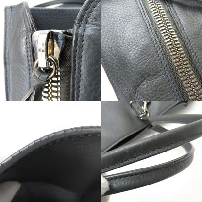 Balenciaga Tote Bag Paper 432596 Calf Gray Silver Hardware 2WAY Shoulder Usual