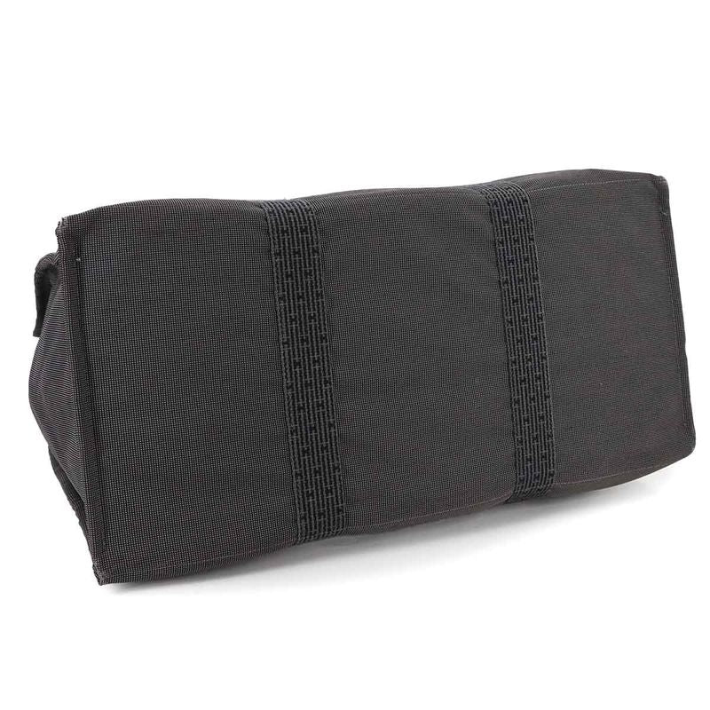 Hermes Herline Tote TGM Bag Canvas Gray Silver Hardware Herline Tote TGM