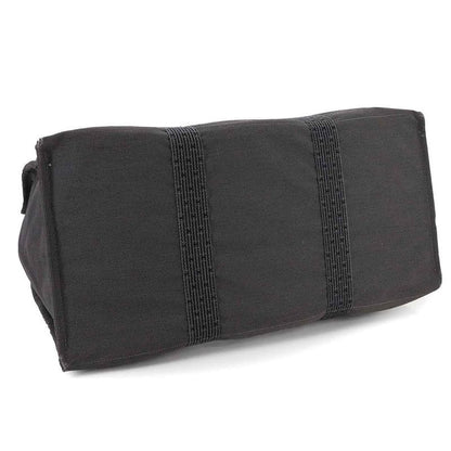 Hermes Herline Tote TGM Bag Canvas Gray Silver Hardware Herline Tote TGM