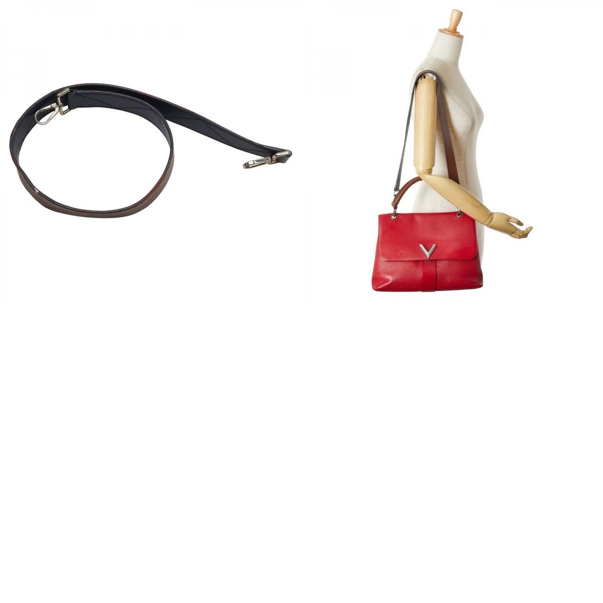 Louis Vuitton Monogram Very Handbag Shoulder Bag 2WAY M42905 Red Brown Leather