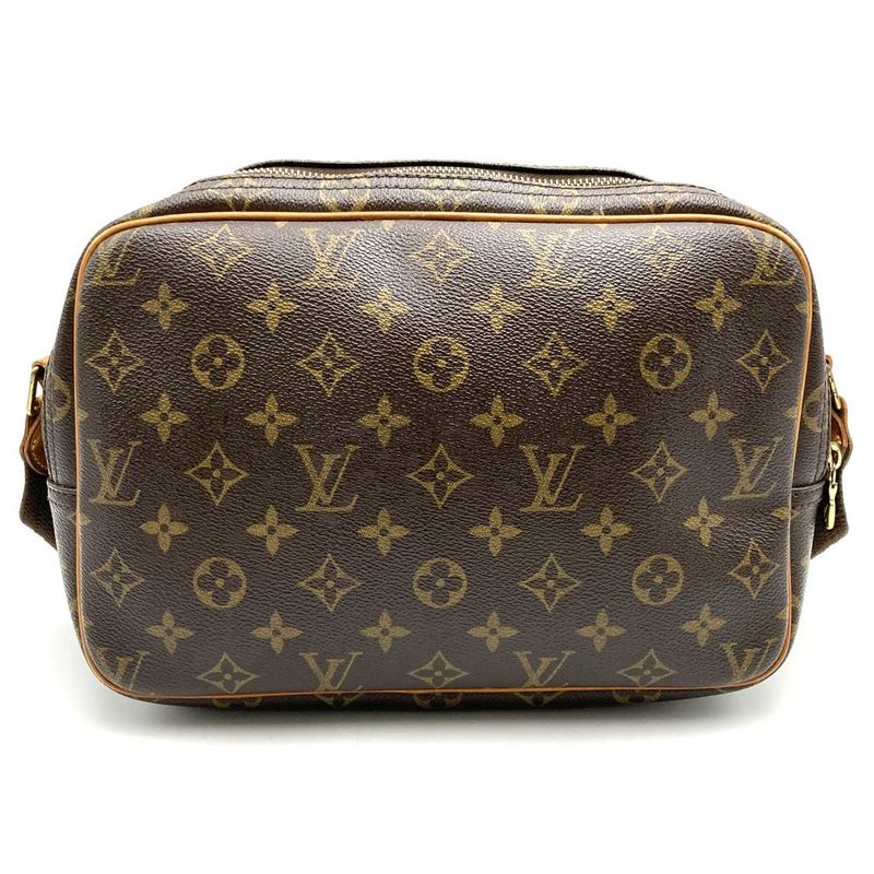 Louis Vuitton M45254 Monogram Reporter PM Shoulder Bag Brown Monogram Canvas