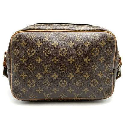 Louis Vuitton M45254 Monogram Reporter PM Shoulder Bag Brown Monogram Canvas