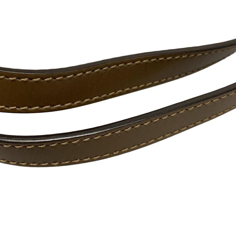 Gucci Tote Bag GG Pattern 388929 Beige And Dark Brown Leather