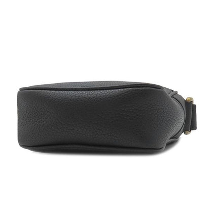 Gucci Shoulder Bag Logo Print Leather Black Gold Hardware Black Mini 574803