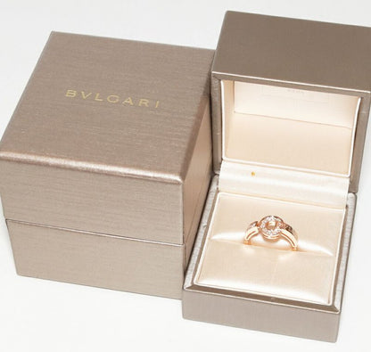 Bulgari Ring 18K Pink Gold Pave Diamond 028ct Bulgari Ring An855854 346213