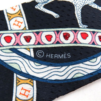 Hermes Pique DAME DE Coeur Queen Of Hearts 100% Silk With Tulle Rhinestones