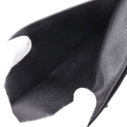 Hermes Bearn Courchevel Black/silver Hardware □O Unisex Long Wallet