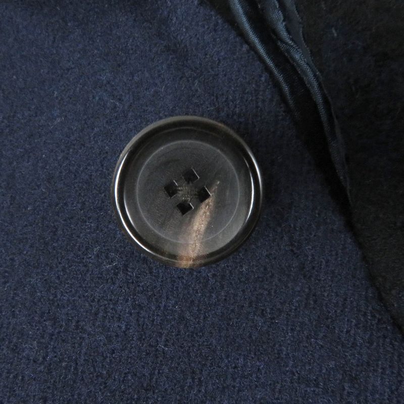 Louis Vuitton 20AW Wool Lined Giant Monogram Double Face Chester Coat Navy 52