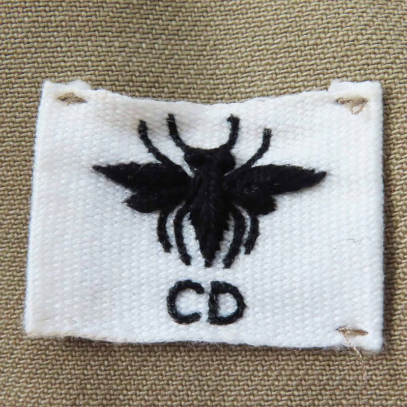 Christian DIOR 227c47a3347 BEE Embroidery Damaged Paint Design Military Jacket