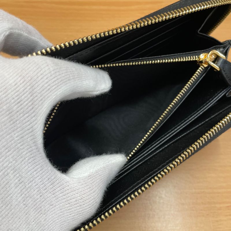Prada Saffiano Round Zipper Long Wallet A25-1225