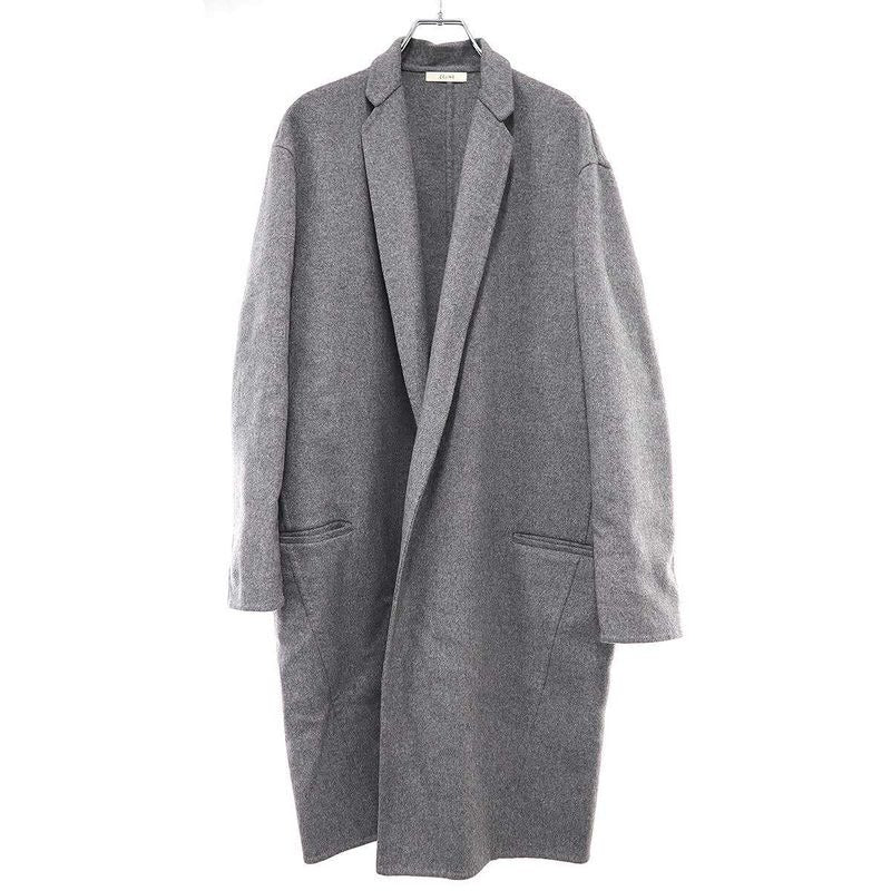 Celine Egg Crombie Cashmere Coat 28 Gray 36