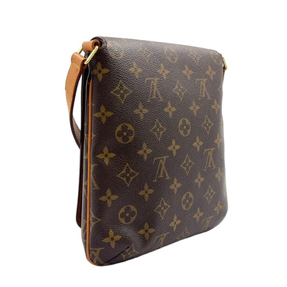 Louis Vuitton Musette Salsa Short Strap Monogram Leather Brown Light Shoulder — view 2