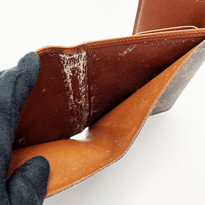 Louis Vuitton Porte Tresor Etuit Papier Sp0937 Brown Monogram Bifold Wallet