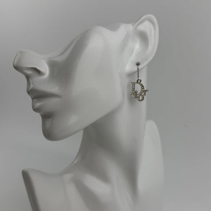 Dior Earrings Silver Logo Vintage — view 2