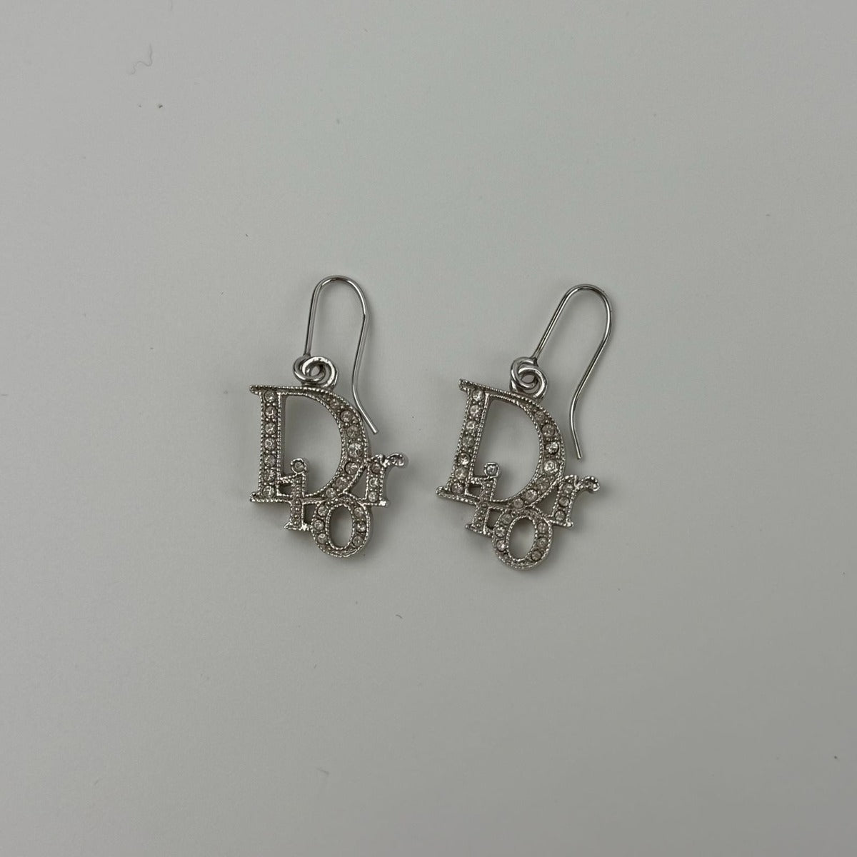 Dior Earrings Silver Logo Vintage — view 3