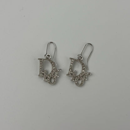 Dior Earrings Silver Logo Vintage — view 3
