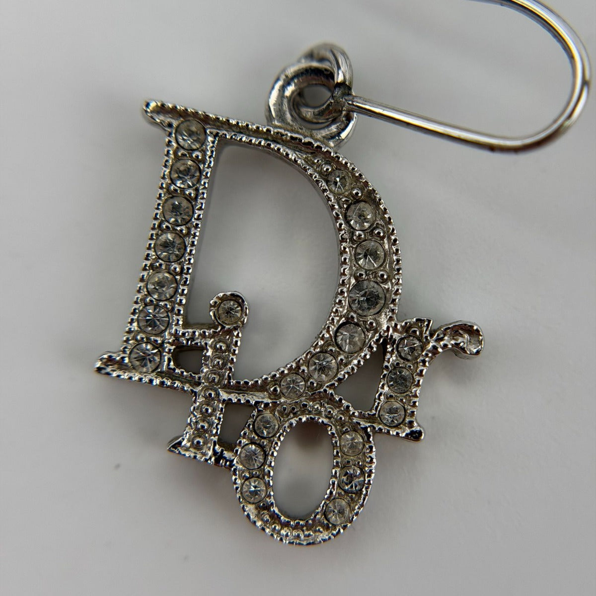 Dior Earrings Silver Logo Vintage — view 7