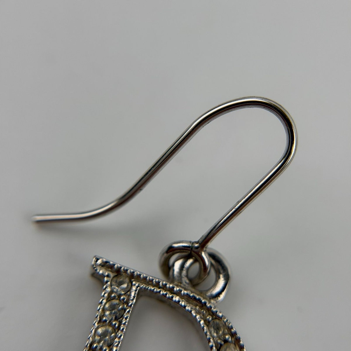 Dior Earrings Silver Logo Vintage — view 10