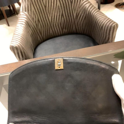 Chanel Diana Matelasse Enamel Shoulder Bag Black