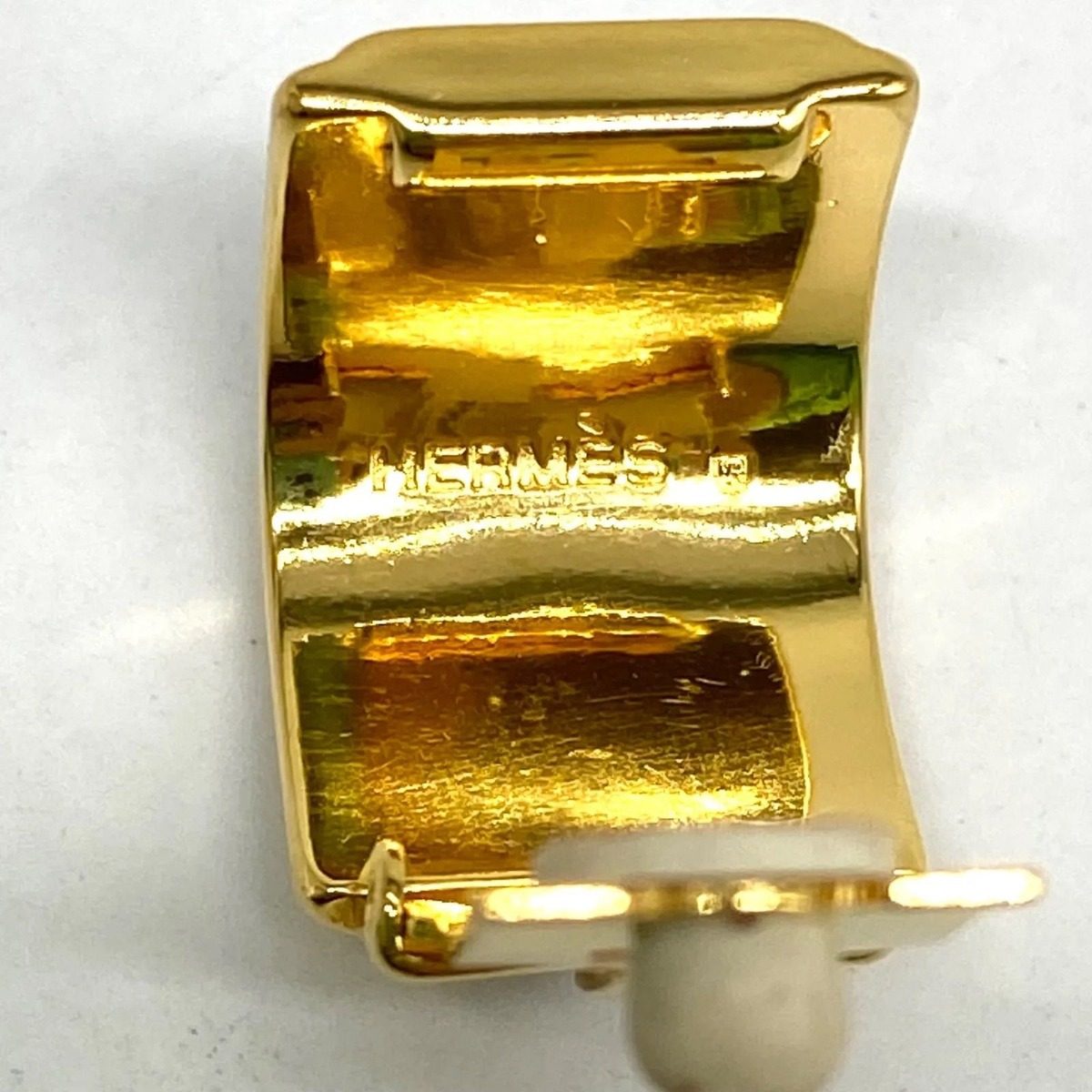 Hermes Enamel Cloisonne Earrings Chain Gold — view 6