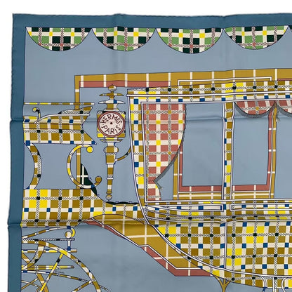Hermes Carre 90 Silk Scarf Balade Ecosaise Scottish Rose de Bourre — view 3