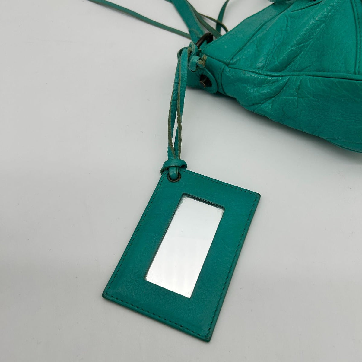 Balenciaga Light Blue Crossbody Envelope Mini Motorcycle Bag — view 11