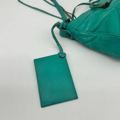 Balenciaga Light Blue Crossbody Envelope Mini Motorcycle Bag — view 12