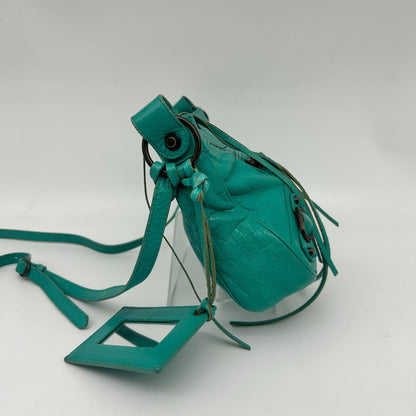 Balenciaga Light Blue Crossbody Envelope Mini Motorcycle Bag — view 4
