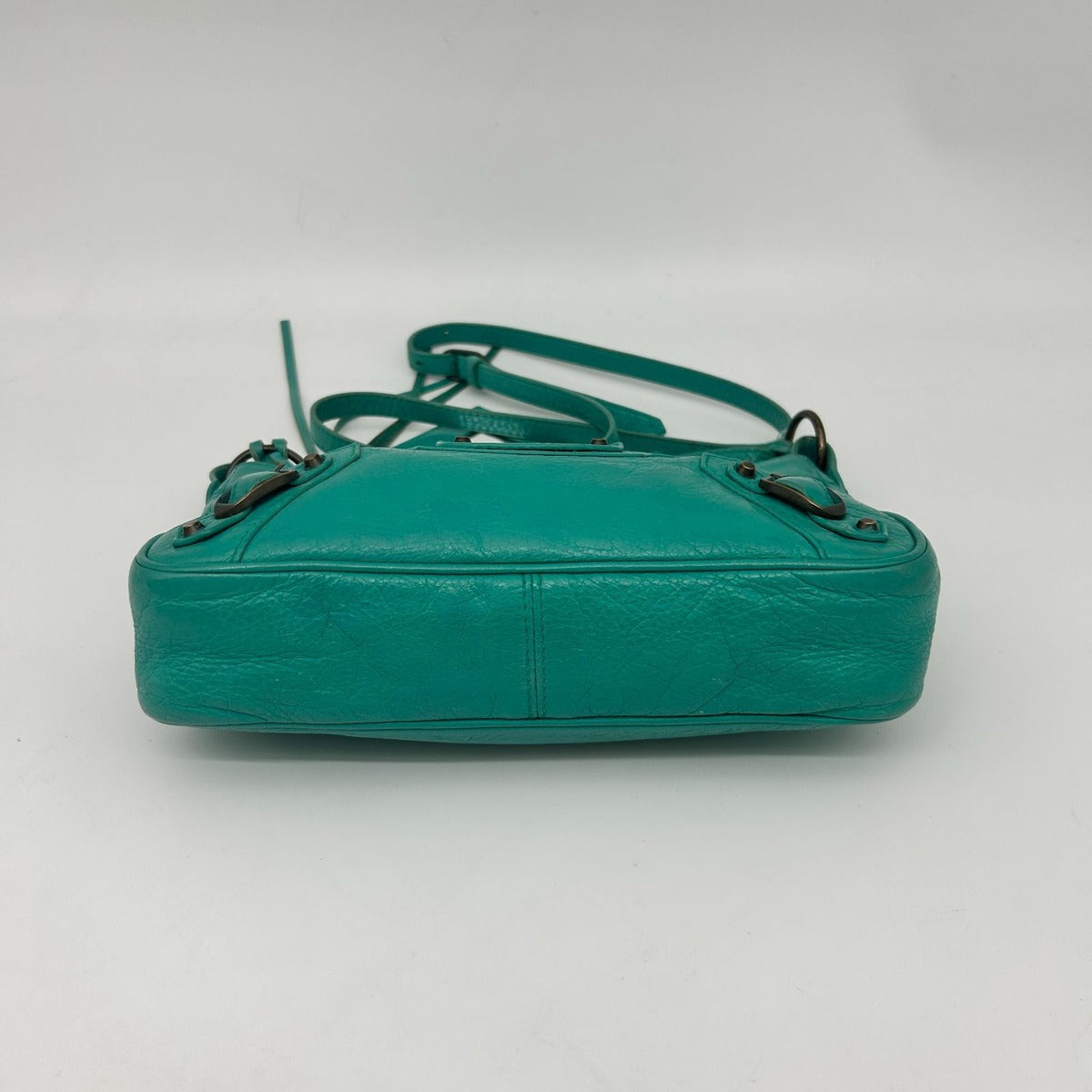 Balenciaga Light Blue Crossbody Envelope Mini Motorcycle Bag — view 5