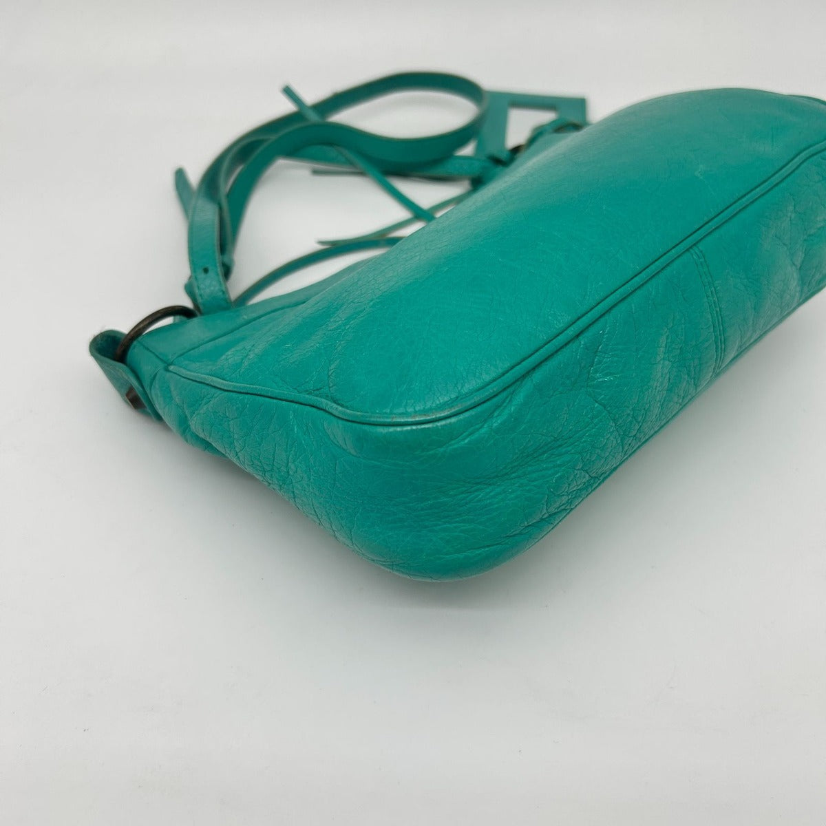 Balenciaga Light Blue Crossbody Envelope Mini Motorcycle Bag — view 9