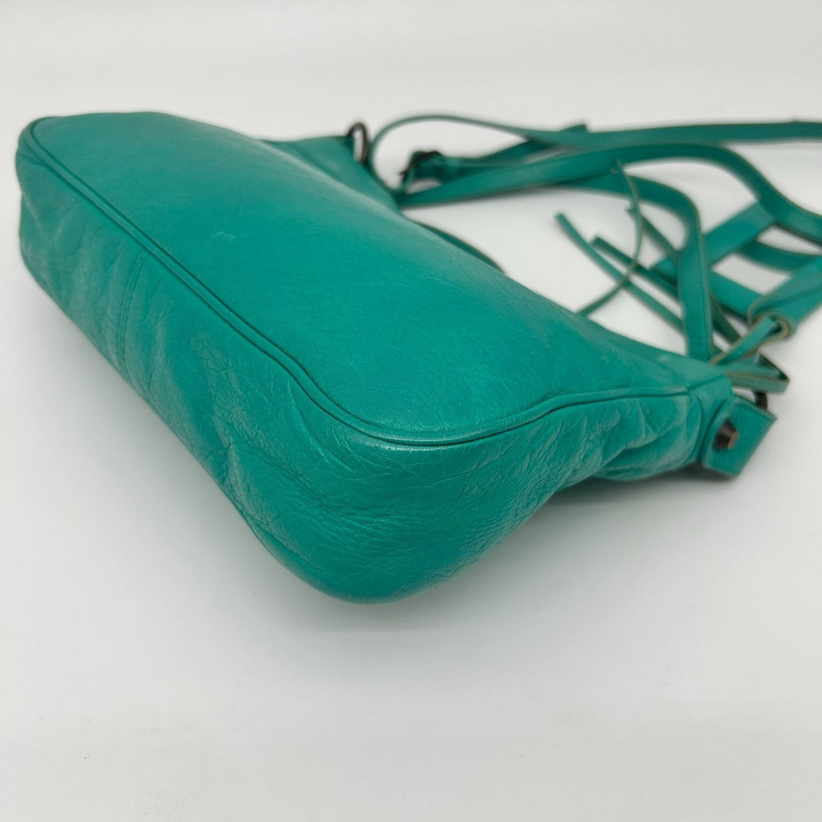 Balenciaga Light Blue Crossbody Envelope Mini Motorcycle Bag — view 10