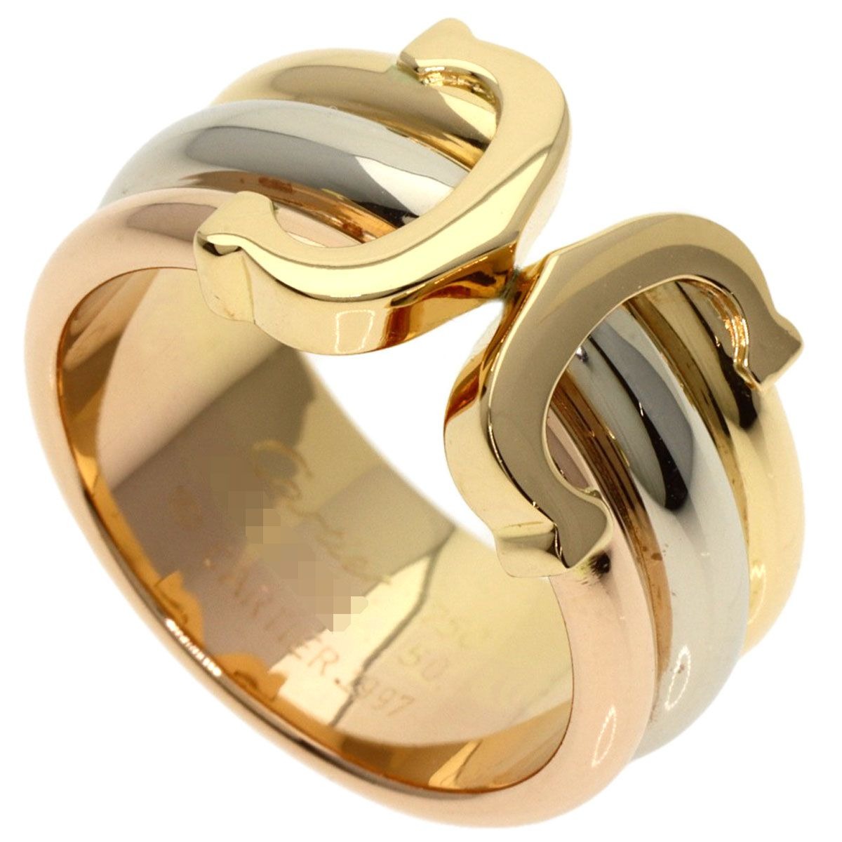 Cartier LM 50 Ring 18K Yellow Gold White Pink