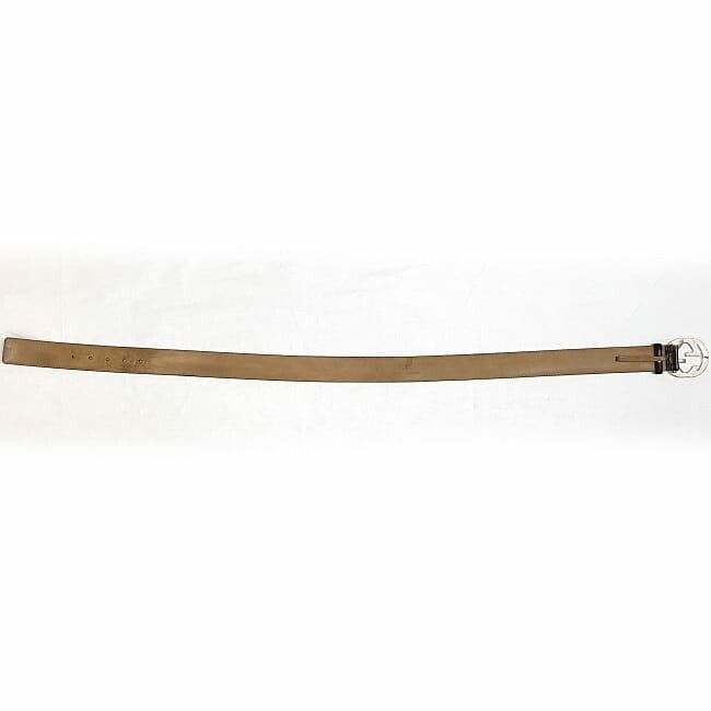 Gucci Belt Brown Cima Interlocking 114984 Excellent Condition