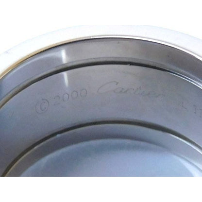 Cartier 2 C Ring Size 10 18K White Gold — view 3
