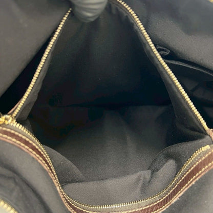Gucci Horsebit Pattern Canvas Leather Shoulder Bag Tote Black — view 10