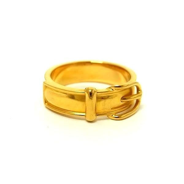 Hermes Scarf Ring Ceinture Gold Metal
