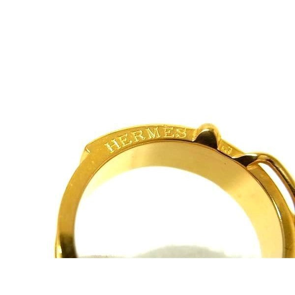 Hermes Scarf Ring Ceinture Gold Metal — view 2