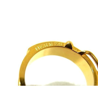 Hermes Scarf Ring Ceinture Gold Metal — view 2