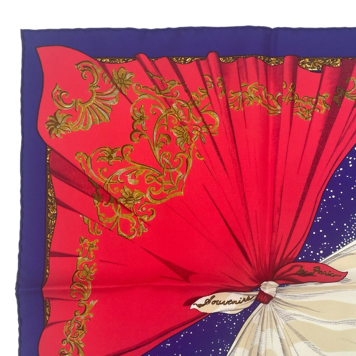 Hermes Scarf Silk Souvenirs de Paris Memories of Eiffel Tower — view 3