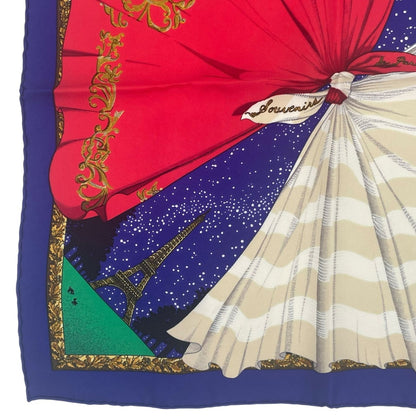 Hermes Scarf Silk Souvenirs de Paris Memories of Eiffel Tower — view 5