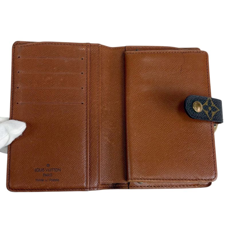 Louis Vuitton Portefeuille Viennois Fold Wallet With Clasp Monogram Leather