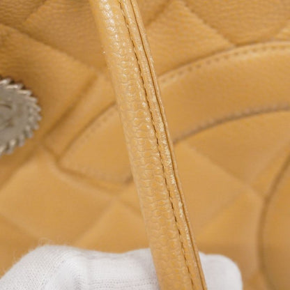 Chanel Tote Bag Revival Tote Caviar Skin Beige Chien Pan Gold Hardware Women's