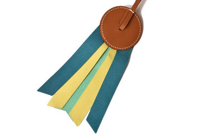Hermes Bag Charm Hermes Clochette Paddock Flot Paddock Charm Green Lime Blue